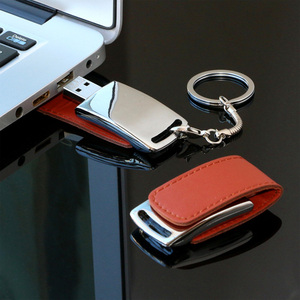 Werbe auto Schlüssel Geschenk Leder USB-<span class=keywords><strong>Flash</strong></span>-Laufwerk geprägt Stempel braun schwarz Leder mit Magnet Pen Drive Metall Erinnerungen Stick - Product Image 2