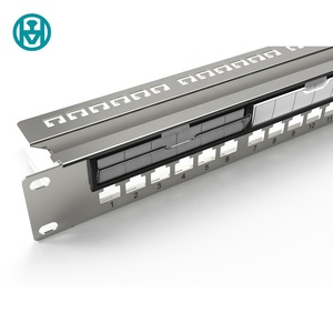 Accept OEM Silver Color LAN Multimedia Power Over Ethernet Modular 1U UTP 24 Port Unloaded <strong>Patch</strong> <strong>Panel</strong> <strong>with</strong> Large Label - Product Image 3