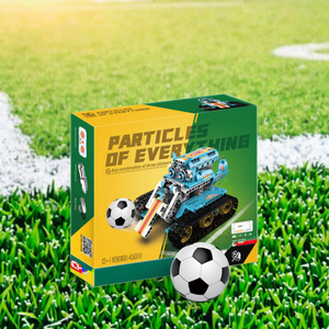 Telecomando Robot calcio 2.4G modalità di programmazione a vapore giroscopio Puzzle mattonelle di plastica fai da te giocattolo con quattro canali