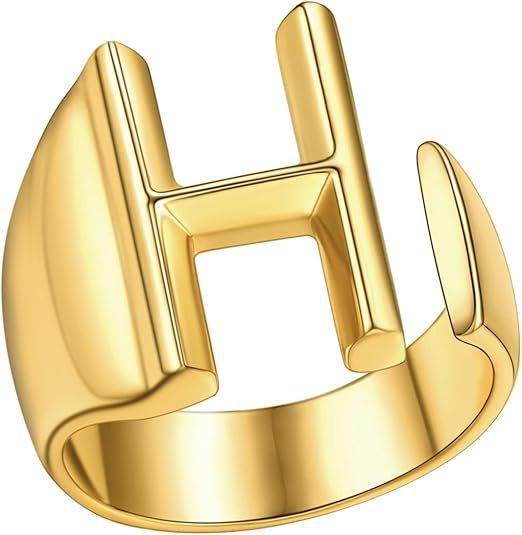 Anillo estilo letra H abierta