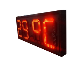 7 segmento esterno impermeabile colore rosso tempo e temperatura grande Display a Led pannello termometro digitale - Product Image 5