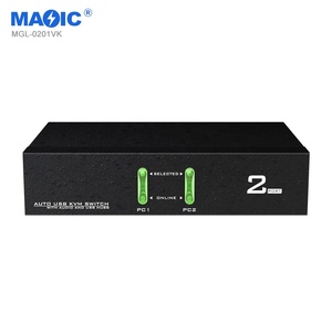 Industrial VGA <strong>KVM</strong> <strong>Switch</strong> 1440P 60Hz 2 Ports <strong>1</strong> Out USB <strong>KVM</strong> <strong>Switch</strong> Console with Audio USB Hub Converter for Monitor