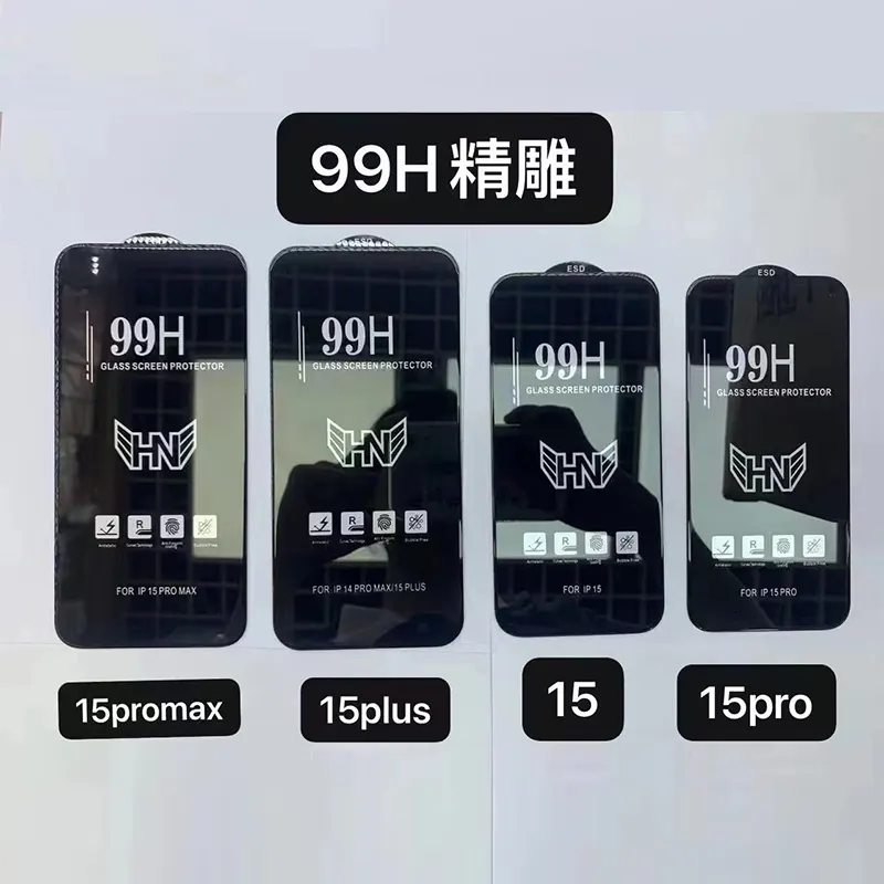 2023 yeni 99H temperli cam iPhone 11 için 12 13 14 15Pro Max ekran koruyucu kavisli tam kapak Samsung Samsung x