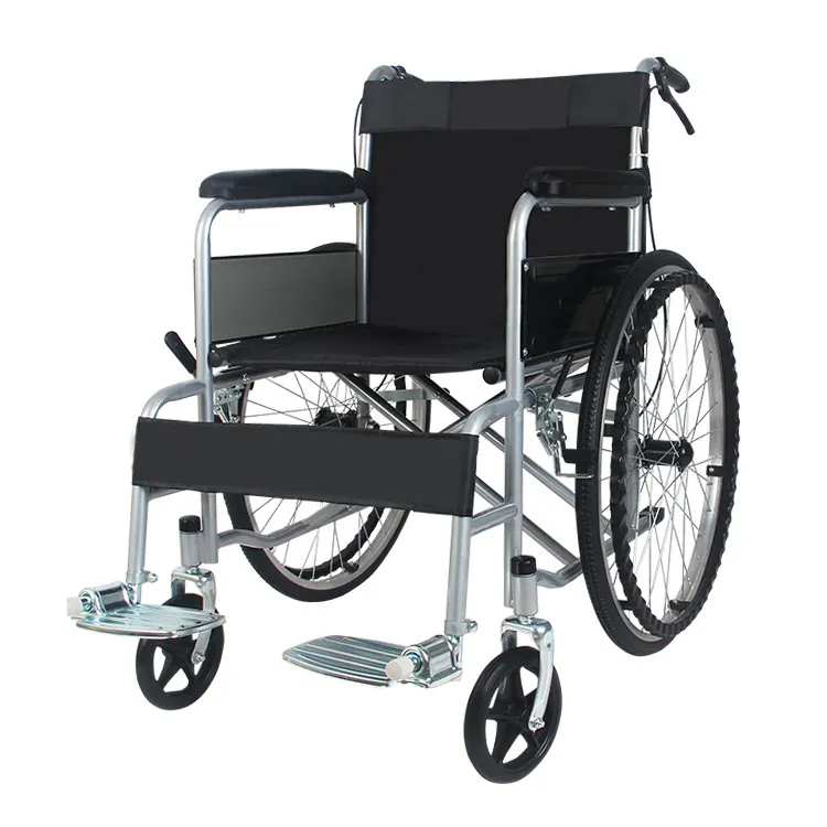 Nouveau design en acier ultra léger pliable portable pas cher voyage médical fauteuil roulant manuel pour adultes handicapés