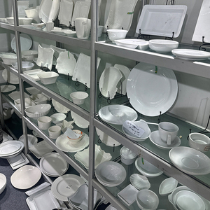 Giá sỉ nhà máy Bát gốm sứ phong cách Bắc Âu, đĩa trái cây, vật trang trí trung tâm, bát trắng trang trí, bộ đĩa ăn cưới - Product Image 3