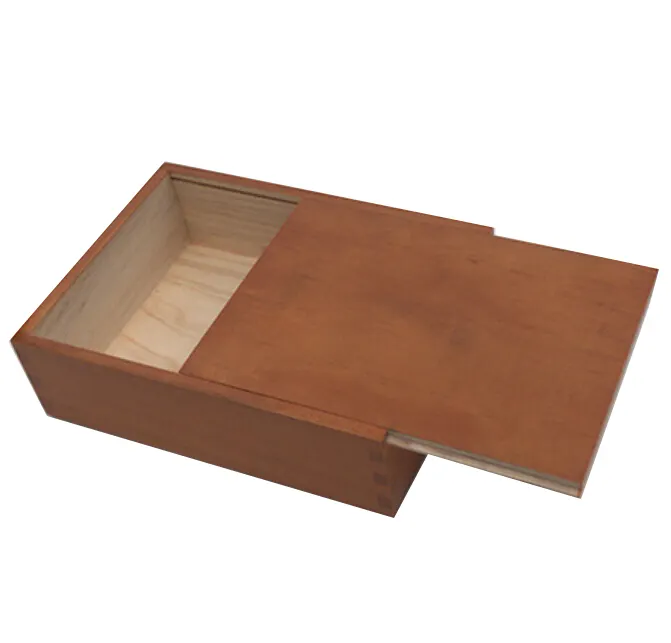 Caja de madera personalizada para cigarros, con tapa deslizante