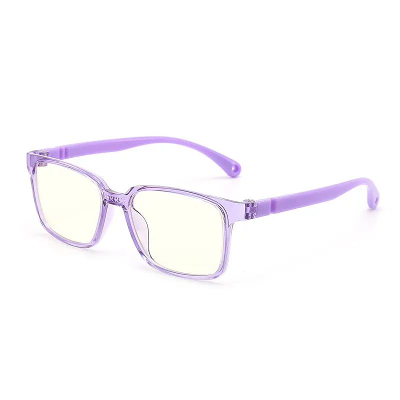 Lunettes carrées bleues pour enfants, verres à lumière bleue, bloc de lumière Transparent, 1 pièce, TR90