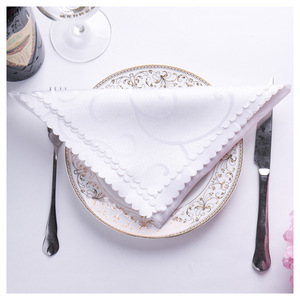 Hot Sale Custom Logo Washable 20 X 20 Inch Hemstitched Wedding Linen Dinner <strong>Napkins</strong> Cloth <strong>Napkin</strong> - Product Image 1