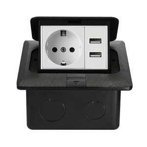 American Standard Ground Plug with Dual USB <strong>Network</strong> <strong>Computer</strong> TV Telephone Damping Pop-up Thai Floor Socket Copper Ground Socket - Product Image 3