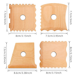 Meihui ceramica costola 2 piedi Shaper 4 argilla costole struttura faggio argilla argilla strumenti di rifilatura per modellazione e modellatura