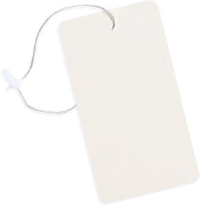 Etiquetas colgantes personalizadas para ropa, etiquetas de papel para ropa, logotipo propio con cadena, venta al por mayor - Product Image 2