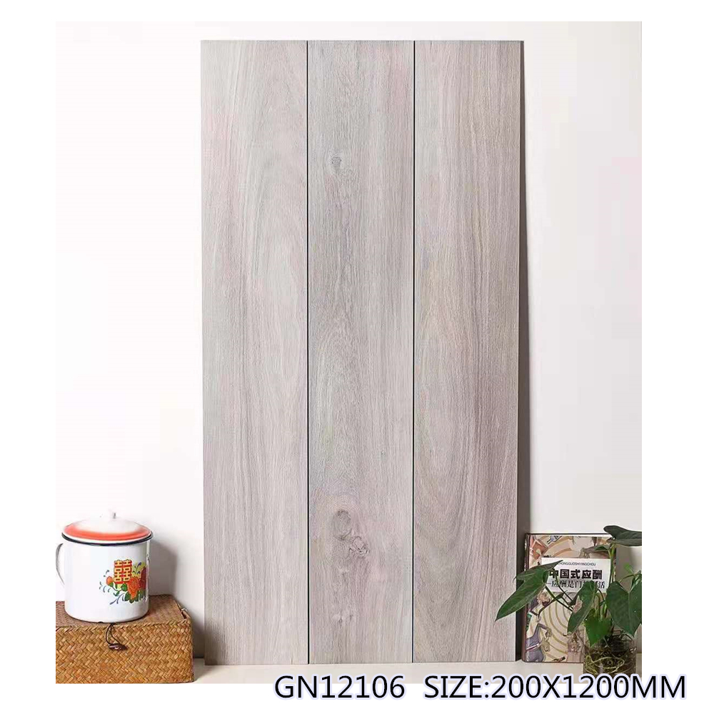 Fujian artificial villa glazed porcelain Wood tiles building materials From factory 200x1200mm