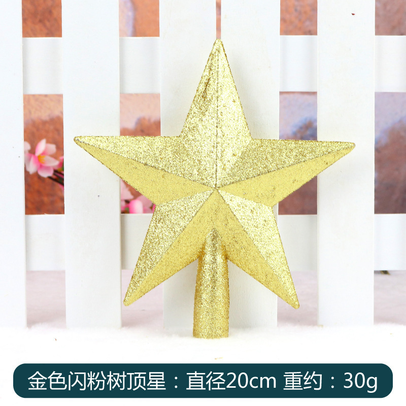 Glitter golden tree top star