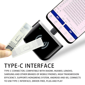 IC/ID/LF/<strong>HF</strong>/UHF RFID <strong>Reader</strong> Writer for Phone Type-c Port 125khz 135khz 13.56mhz 860-960mhz RFID <strong>Reader</strong>