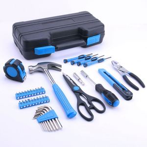 39件式快速套筒扳手，带塑料工具箱储物盒的通用家用手动工具包 - Product Image 2