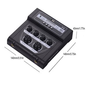 ポータブルUSBミキサーカラオケステレオエコーマイクラインミックスアンプ、BTレコーディングリバーブmp3ミニオーディオサウンドカードミキサー - Product Image 6