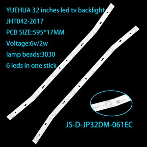 Yuehua 32-Inch <strong>U</strong>-<strong>Shape</strong> <strong>LED</strong> Strip TV Backlight 6 <strong>LEDs</strong> Per Stick Factory Manufactured JS-D-JP32DM-061EC IP68 Controller Switch - Product Image 2