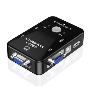 cantell 2端口VGA KVM开关2路VGA开关盒手动USB 2.0鼠标键盘手动usb KVM开关 - Product Image 1