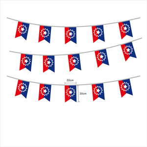Eventos patrióticos 4 de Julio Banderines Día DE LA Independencia EE. UU. Y Banderín de cuerda Banderas Decoraciones Fiesta Logotipo personalizado - Product Image 1