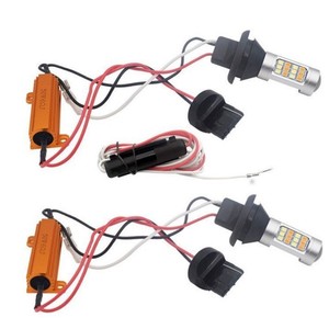 42SMD T20คู่สี10W DRL หลอดไฟ LED 2835 SMD 1156 7440สัญญาณไฟเลี้ยว3156และถอยหลังไฟสีขาว + เหลือง1156 LED 7440 3156 - Product Image 1