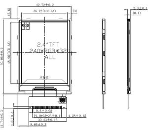2,4 pulgadas TFT LCD Módulo de 2,4 "pantalla táctil CTP 24 20 pin RGB MCU SPI TFT LCD 2,4 con pantalla táctil Panel - Product Image 2