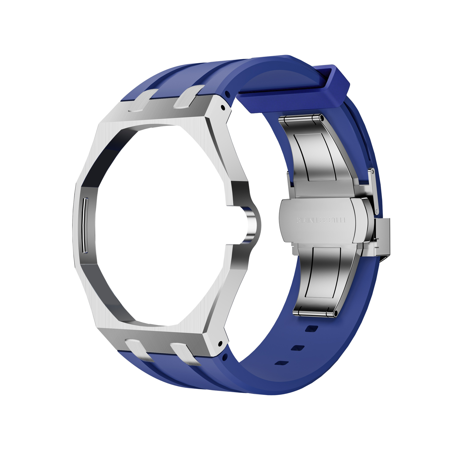 Silver-Dark blue 3 O'clock