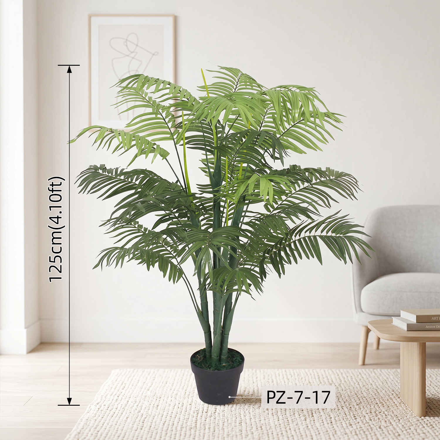 Full Foliage Multi-Stem Artificial Palm Lush Tropical Plant