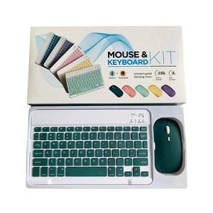 Kit de miniteclado y ratón inalámbrico recargable OEM para ordenador portátil, tableta móvil, combo de teclado y ratón - Product Image 1