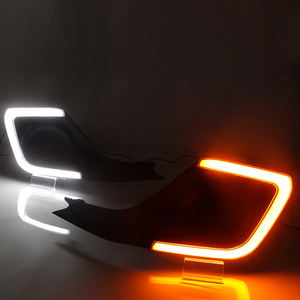 WINAUTOイエローウィンドパワード<span class=keywords><strong>LED</strong></span>デイタイムランニングライトフォグランプdrlスズキスウィフト2018-2019イエローライト付き