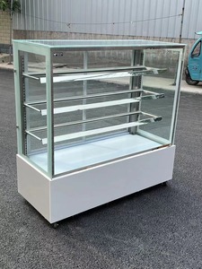 無料サンプルケーキディスプレイショーケース冷蔵庫チラーガラス静的/空冷冷蔵庫冷凍庫ケーキ用黒/白ショーケース - Product Image 6
