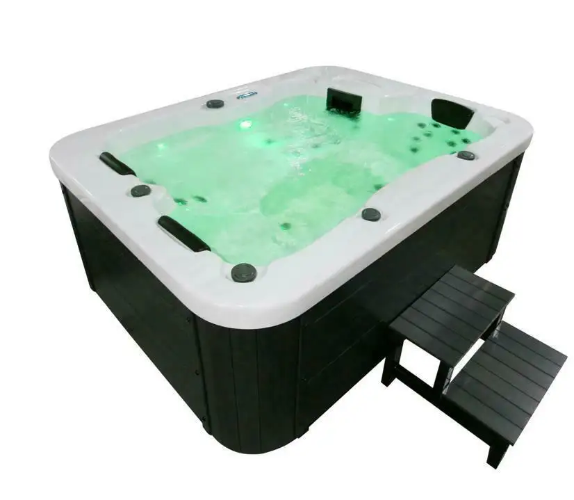 Di lusso idromassaggio all'aperto vasca idromassaggio con ozono LED riscaldamento per 2 - 3 persone piscina termale