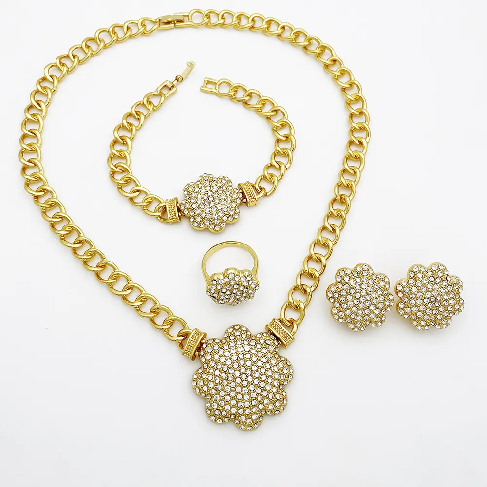Juepei-collar de oro de 24 quilates con diferente colgante para mujer, diseño de joyería original, conjunto de joyería