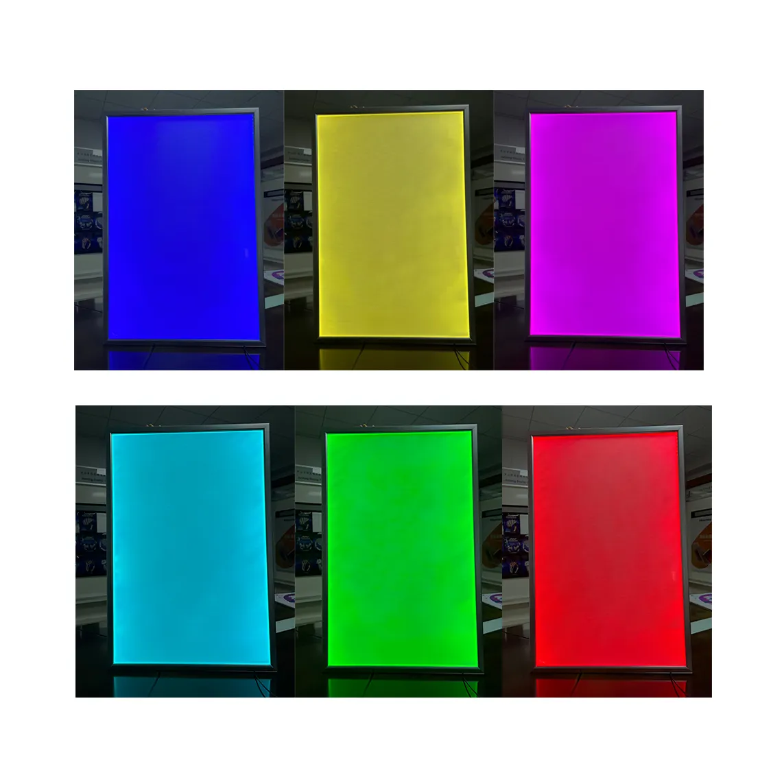 Дисплей заводской 2023 RGB меняющий цвет тонкий световой короб привлекательный рекламный световой короб