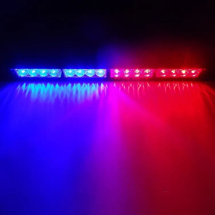 16 LED haute puissance 12V voiture camion LED stroboscopique ambre rouge bleu clignotant feux d'avertissement d'urgence rouge bleu jaune blanc vert