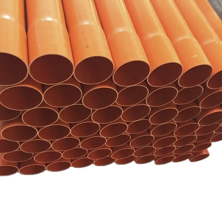 Tubo de drenagem flexível pvc, cor laranja