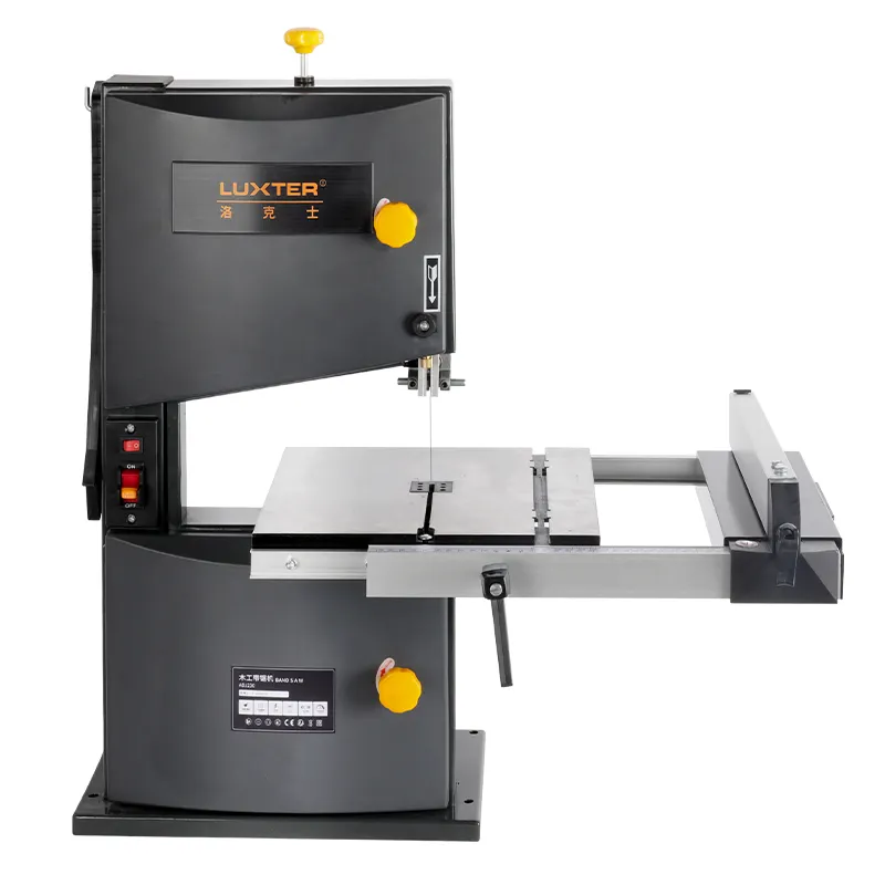 LUXTER 550W 9 inç tezgah endüstriyel şerit testere çalışma masası ile uzatma makinesi günlük ahşap kesme kereste fabrikası