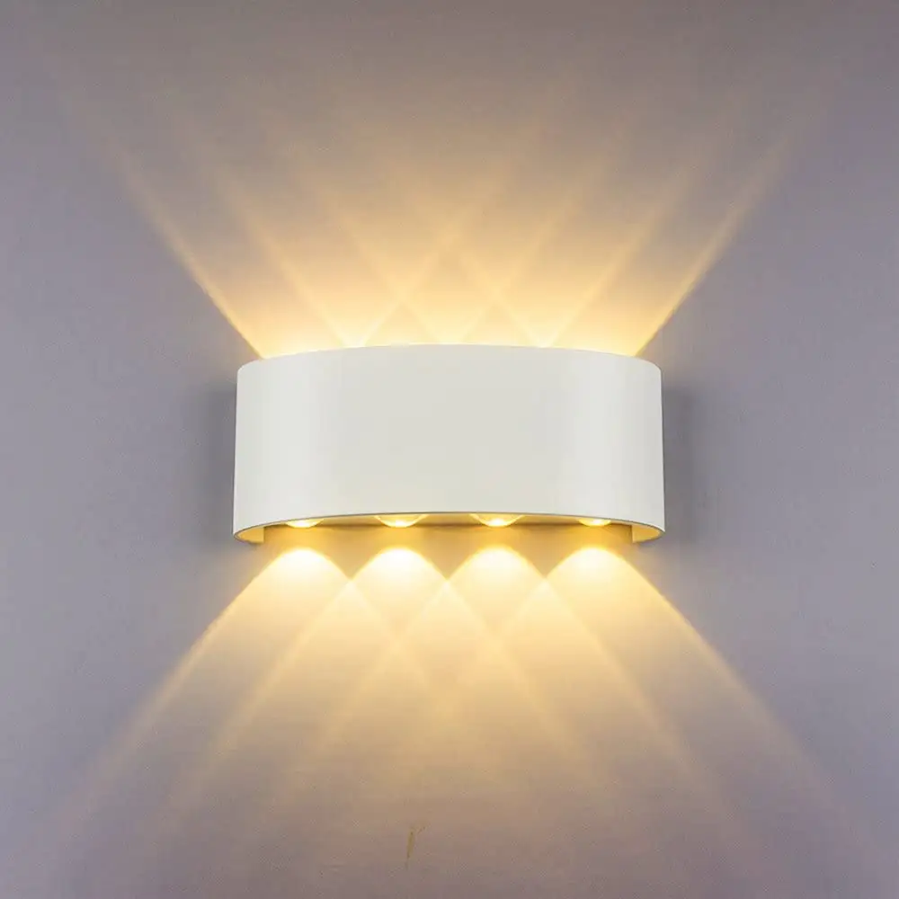 Lámpara de pared moderna para interiores y exteriores, accesorio de montaje de soporte led de lujo, resistente al agua