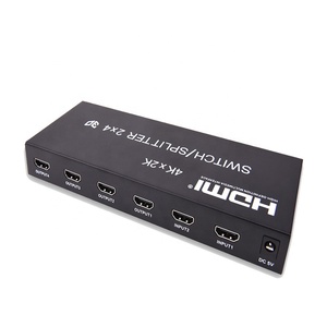 4k x 2k 30Hz 3D HDMI Switch Splitter 2 Eingänge 4 Ausgänge 2 In 4 Out Ultra HD 4k HDMI Matrix 2x4 Mit Fernbedienung Ir