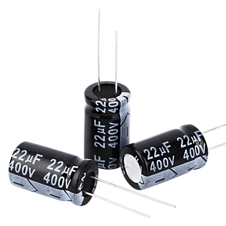 Condensador electrolítico de aluminio para controlador Led, alta frecuencia, baja resistencia, larga duración, 22Uf, 400V, 13x21