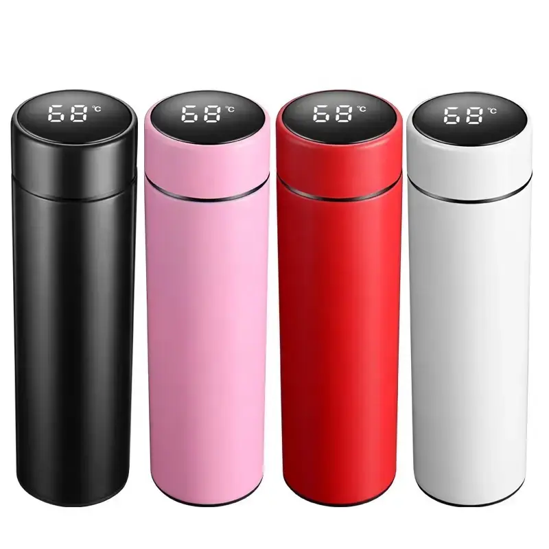 Logo personalizzato Smart Water Bottle vacuum cup Vacuum Intelligent Water bottle flask Temperature Display mug con Touch Screen a LED