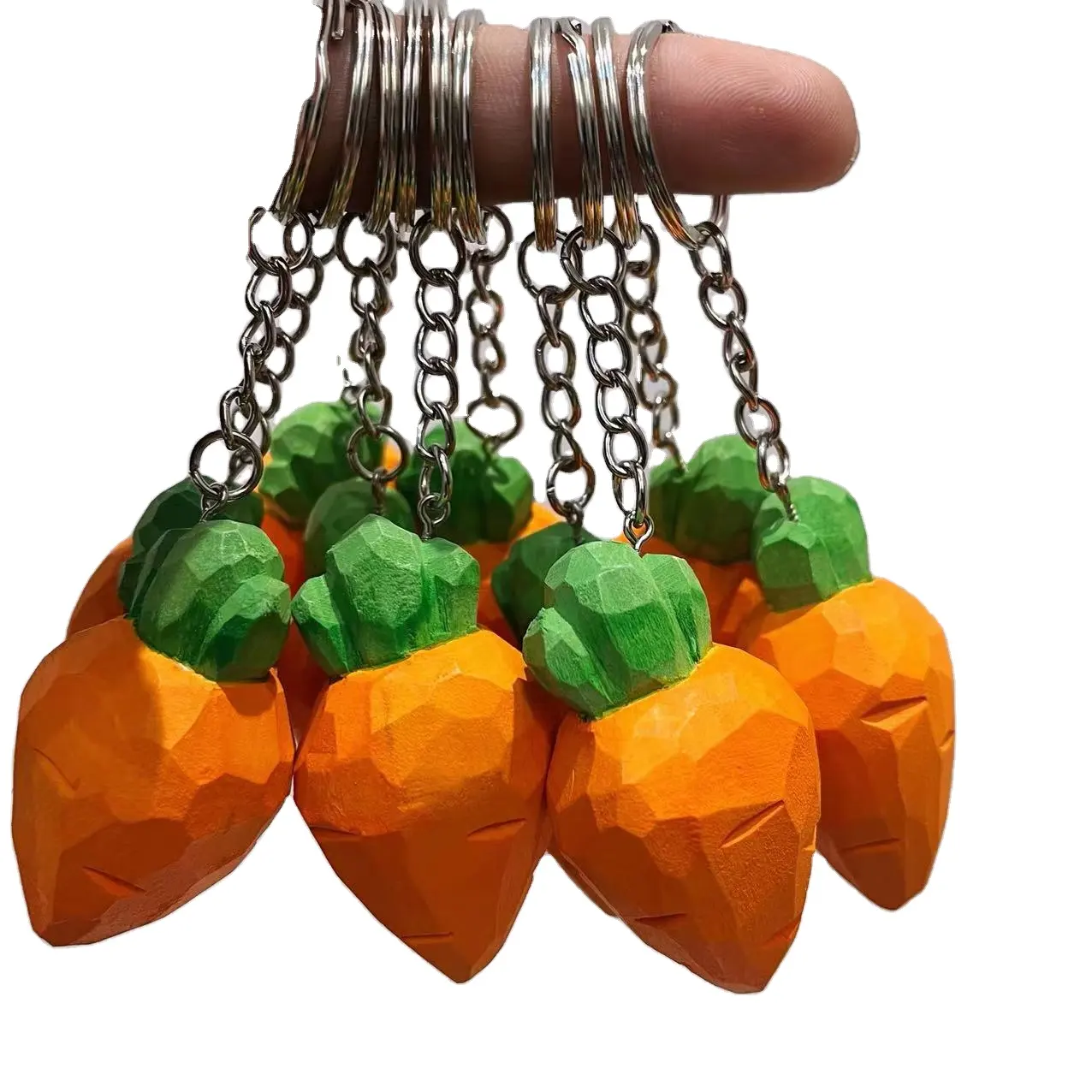 Geschnitzte Karotten holz Schlüssel anhänger für Bastel partys Frau und Mann Geschenke