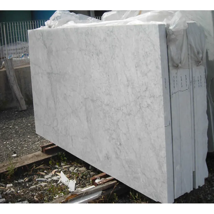 Losa de mármol blanco para encimeras y suelos, piedra de Carrera, Harga Marmer Carrara