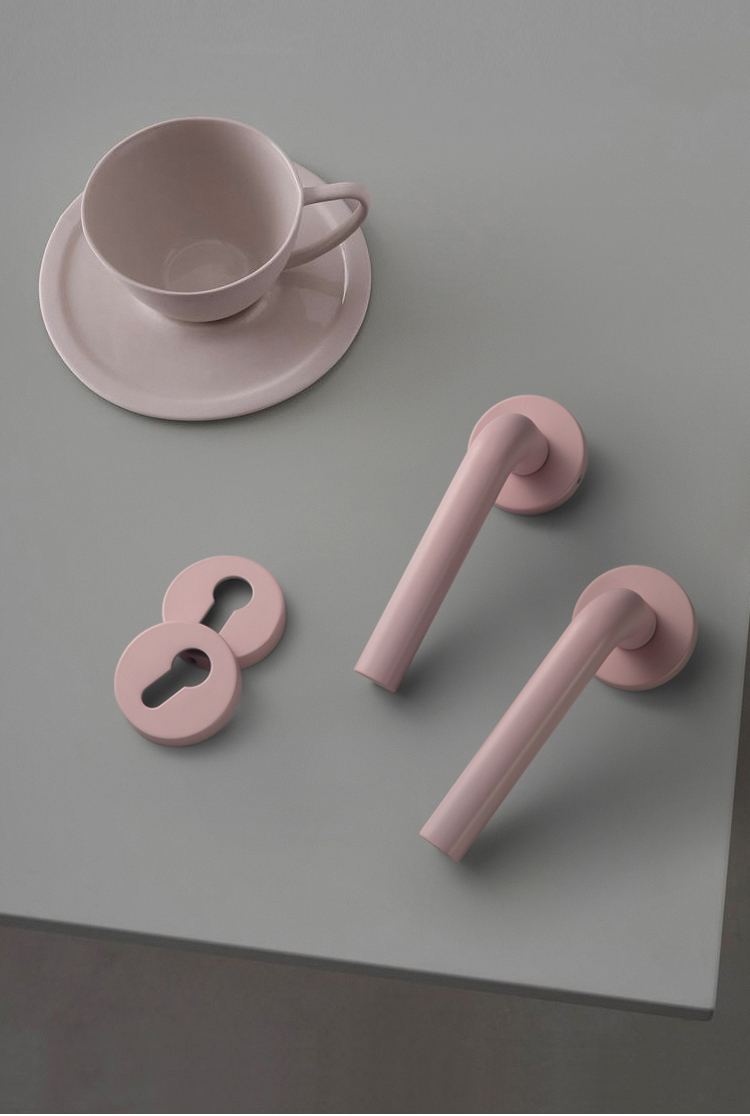 EADER Door handle Morandi pink design door handle fashion minimalist art door handle set