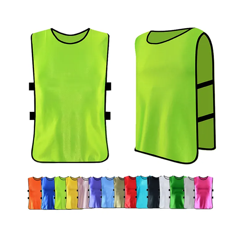 Camiseta deportiva para hombre, chaleco de entrenamiento de fútbol de malla transpirable de secado rápido, Baberos de fútbol reversibles