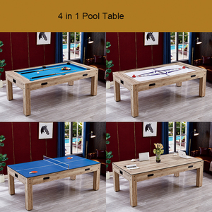 Dinningトップ付き8FT多機能ゲームMDF 4 in 1プールビリヤードテーブル - Product Image 3