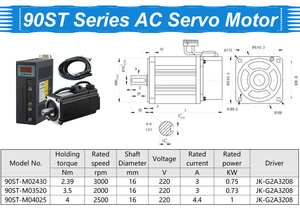750W 1000W ACサーボモーター<span class=keywords><strong>90ST</strong></span>-<span class=keywords><strong>M04025</strong></span>/ACサーボモーター駆動