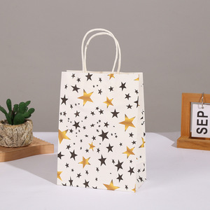 Bolsa de papel de impresión con asa de cuerda trenzada Bolsas de papel personalizadas con su propio logotipo en stock