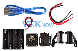 4WDスマートロボットカーシャーシキットCH340 UNOR3 USBケーブル付き超音波モジュール付きトレーニングスターターキット - Product Image 3