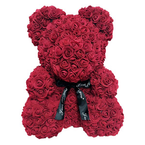 40センチメートルローズクマ石鹸の花クリエイティブCuddleギフトボックスリボン誕生日プレゼント - Product Image 1