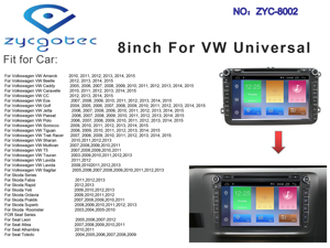 8&quot; Android 13 Car DVD Player DSP DVB Functions for VW/Golf 4 5/Polo/<strong>Tiguan</strong>/Passat/b7/b6/leon/Skoda/Seat Auto Multimedia Radio - Product Image 5